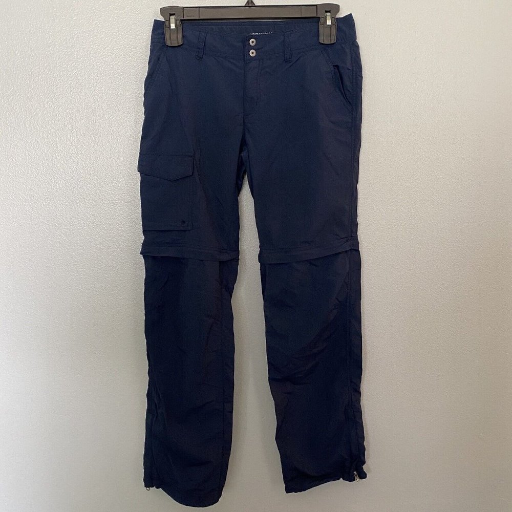Columbia Women’s PFG Blue Pants Outdoor Camping Gear Zipper Shorts Converter 8